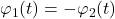 \varphi_{1}(t) = -\varphi_{2}(t)