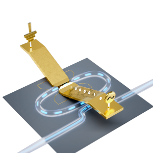 Image depicting a 3D model of a Plasmonic Ring Resonator Modulator