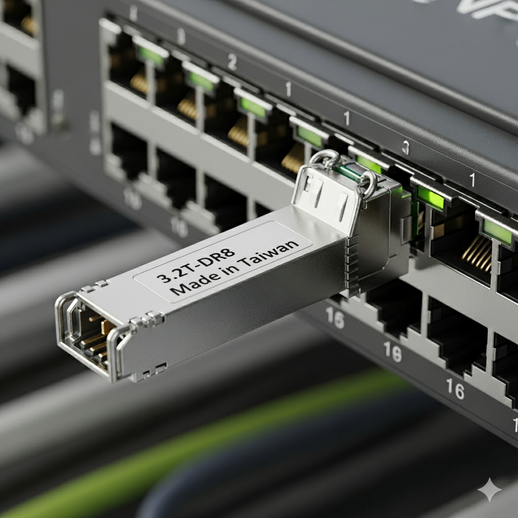pluggable transceiver 3.2T-DDR8 AI generated