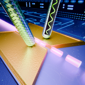 Image depicting a 3D model of a Plasmonic Ring Resonator Modulator